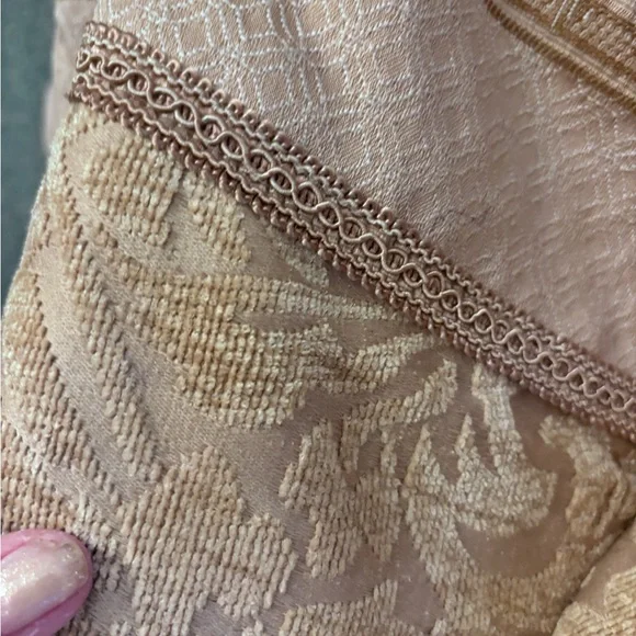 Croscill King Comforter in Cream and Pink Floral - Picture 7 of 16